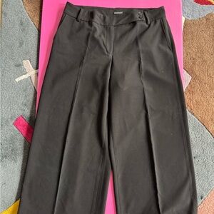 Focus 2000 Elegant Black Women's dress Pants wide leg capris size 10
